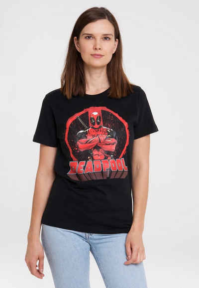 LOGOSHIRT T-Shirt Deadpool - Circle mit lizenziertem Print
