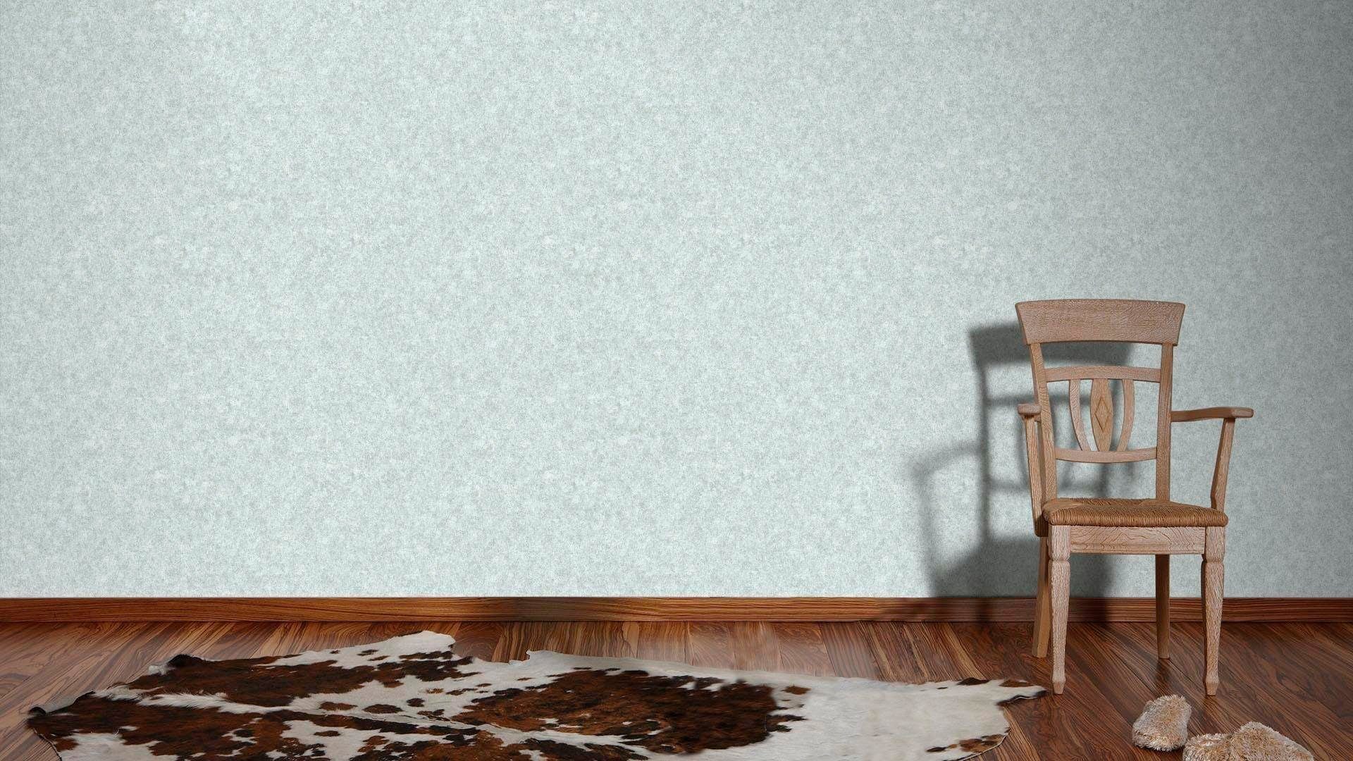Bricoflor Vlies Betontapete Grau Grün Moderne Uni Vliestapete in Betonoptik günstig online kaufen