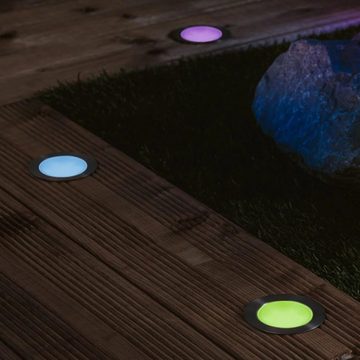 Paulmann LED Einbauleuchte LED Zigbee Plug & Shine Bodeneinbauleuchte Floor RGBW in Edelstahl 2W, keine Angabe, Leuchtmittel enthalten: Ja, fest verbaut, LED, warmweiss, Einbaustrahler, Einbauleuchte