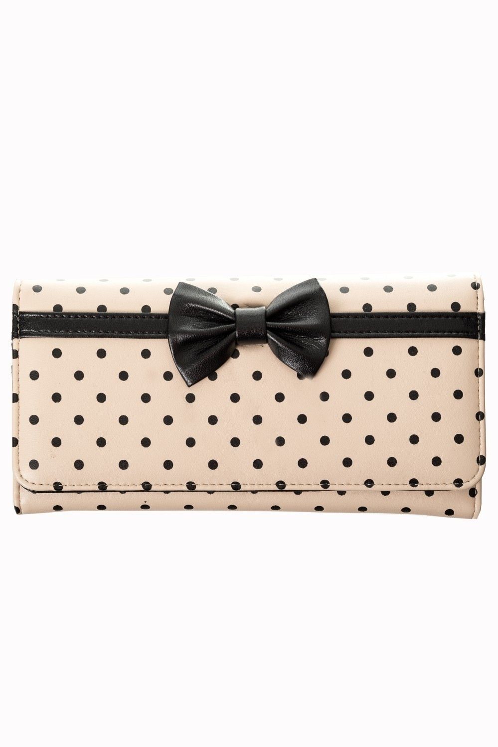 Banned Geldbörse Carla Beige, Vintage Polka Dots mit Schleife