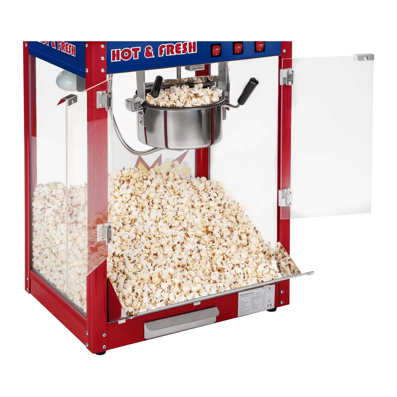 Royal Catering Popcornmaschine Maker 1600 W Popcorn Popcornmaschine Automat Popcorn Popcornautomat
