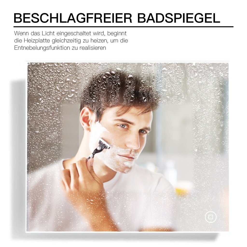 Dripex Badspiegel Wandspiegel mit LED-Beleuchtung Spiegel mit Touchschalter – Bild 4 von 5