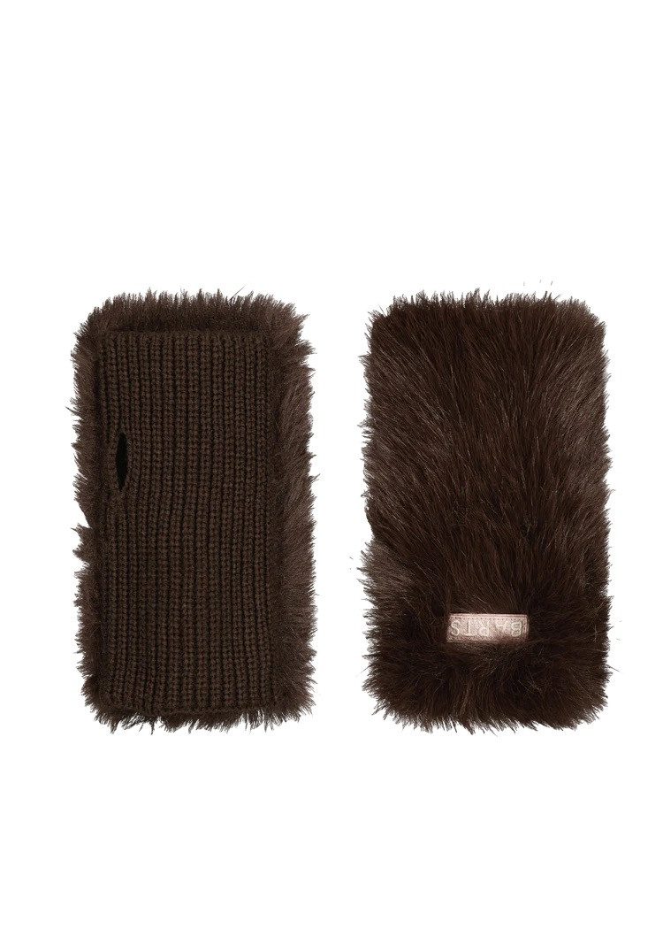 Barts Strickhandschuhe Barts Angeliqa Fingerless Gloves Kunstfell-fingerlose Fäustlinge