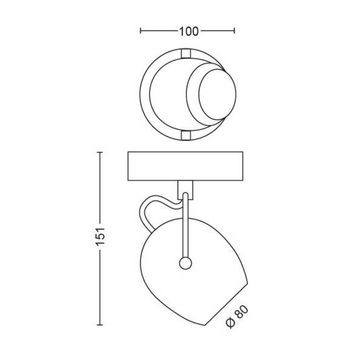 Philips LED Wandstrahler Philips Rivano LED Spot Light Wandleuchten Strahler 430lm Warmweiß