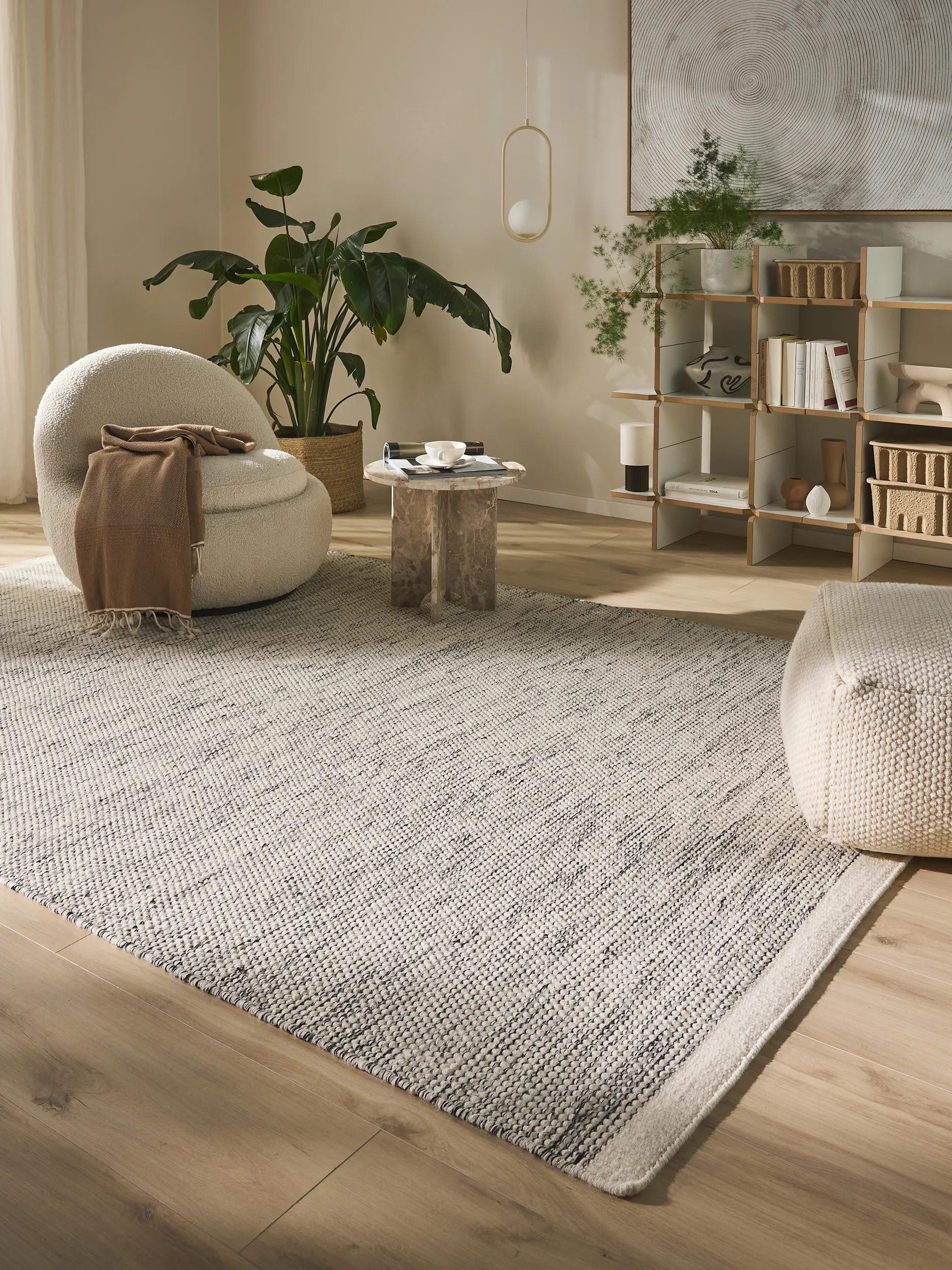 benuta Wollteppich Rocco, rechteckig, Höhe: 5 mm, Kunstfaser, Berber, Ethno günstig online kaufen