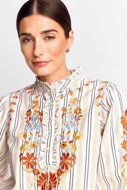 Rich & Royal Rüschenbluse Damen Bluse mit floraler Stickerei