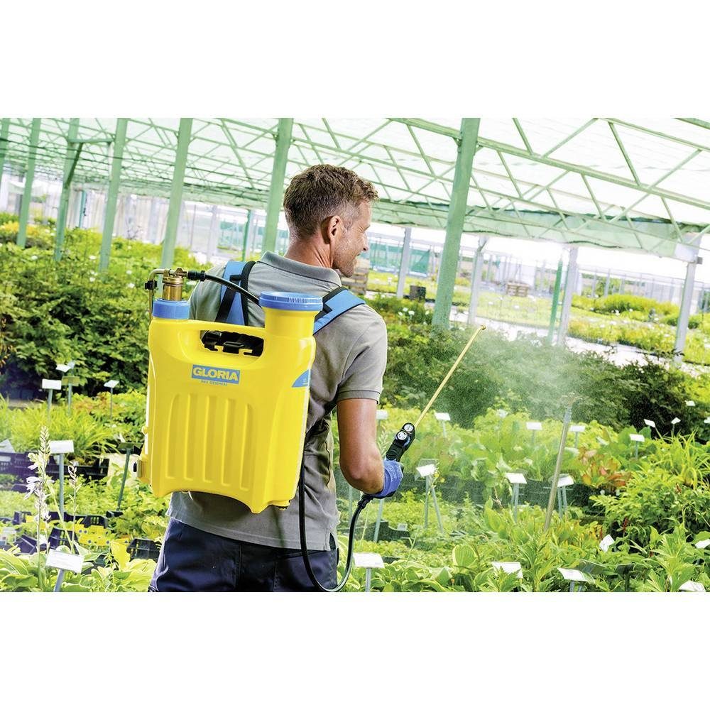 Gloria Drucksprühgerät Kolbenrückensprühgerät - 13 l Rückenspritze, Gartenspritze 000058.0000