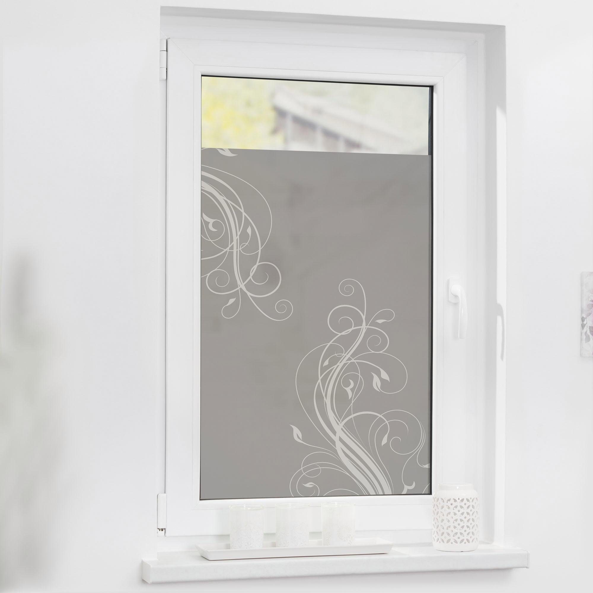 LICHTBLICK ORIGINAL Fensterfolie Floral, blickdicht, strukturiert, selbstkl günstig online kaufen
