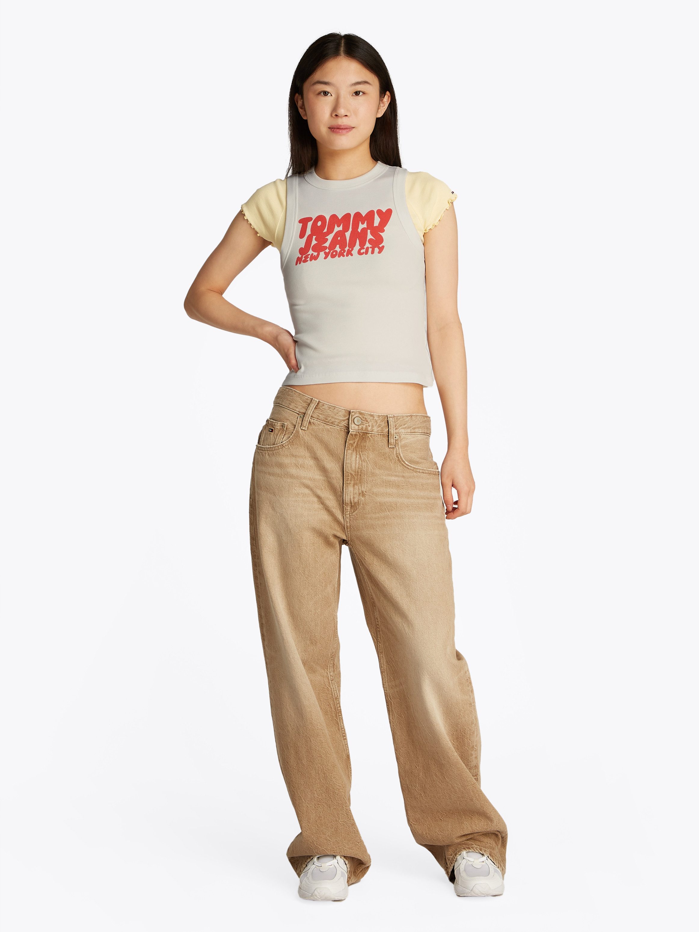 Tommy Jeans Tanktop TJW SLIM SH TJ BUBBLE TANK mit Logodruck
