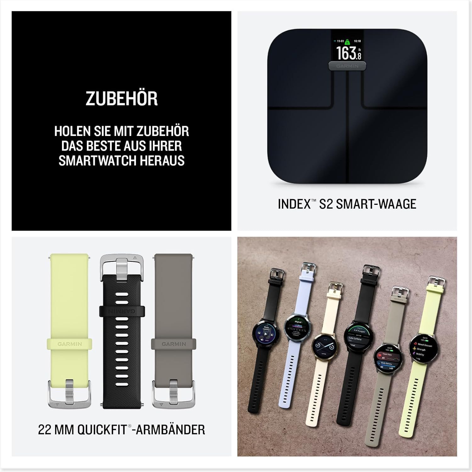 Garmin 010-03014-01 Smartwatch (3,5 cm, Andriod ios), Elegante GPS-Smartwatch 41/45 mm mit