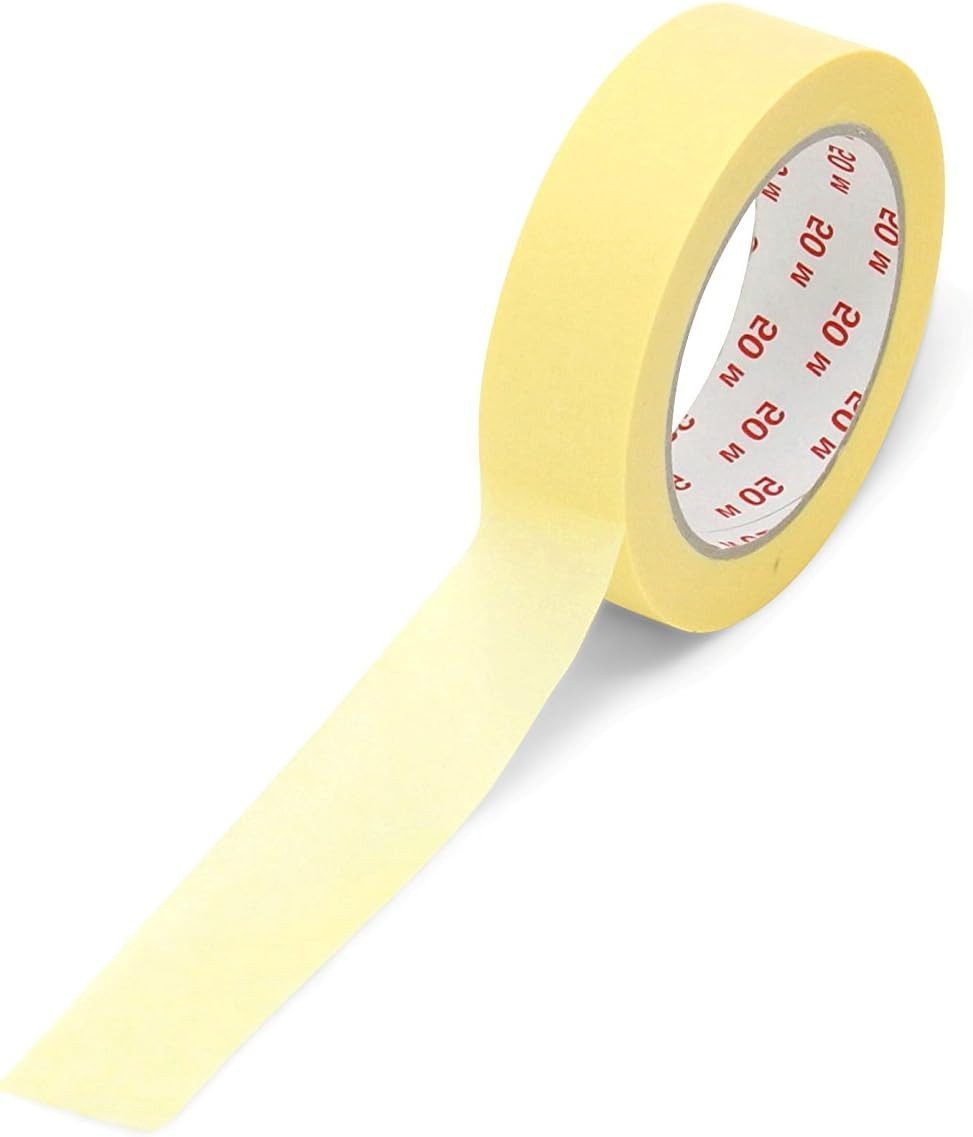 Wagener Verpackung Klebeband 48x Malerkrepp Abdeckband flach Kreppband (48-St) Abklebeband Klebeband 50m 19mm Maler