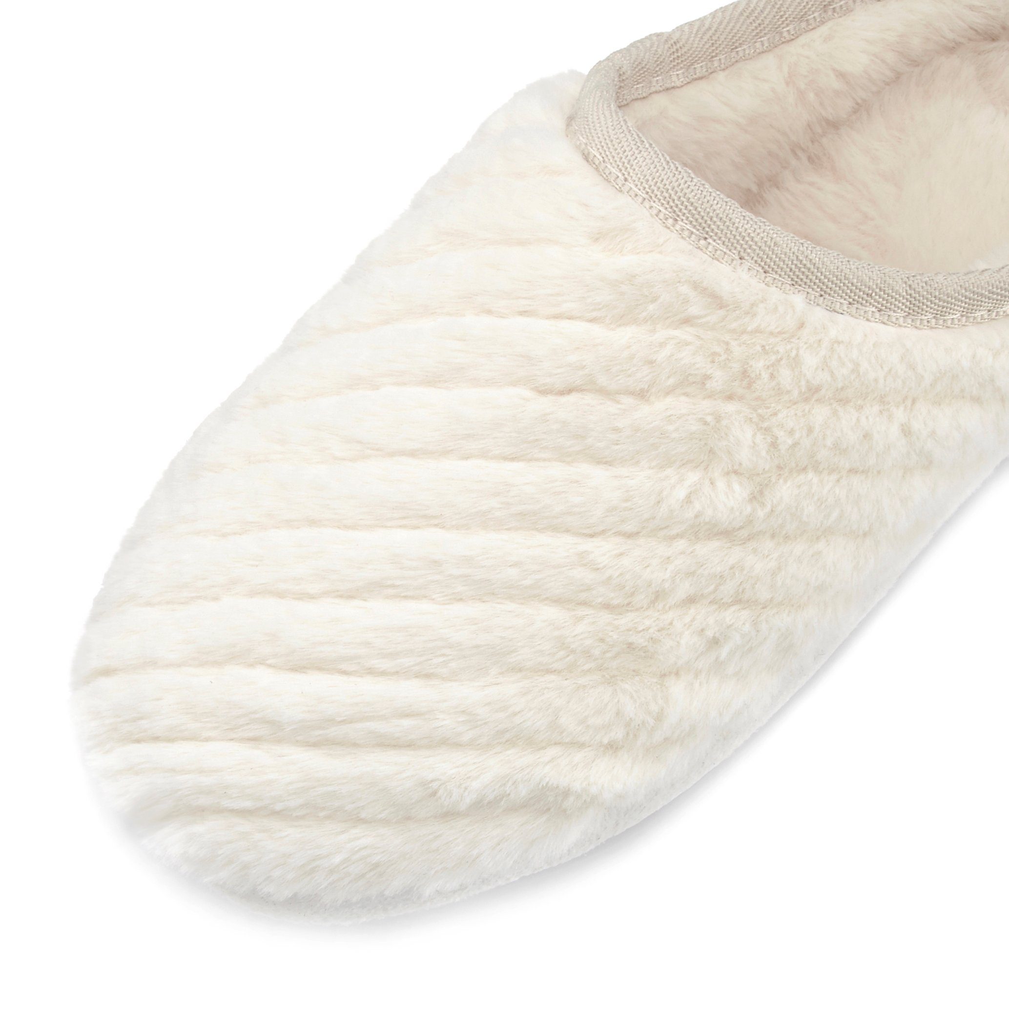 Vivance Dreams by Lascana Pantolette, Pantoffel, Clog, Hausschuh aus weichem Textil VEGAN – Bild 4 von 5