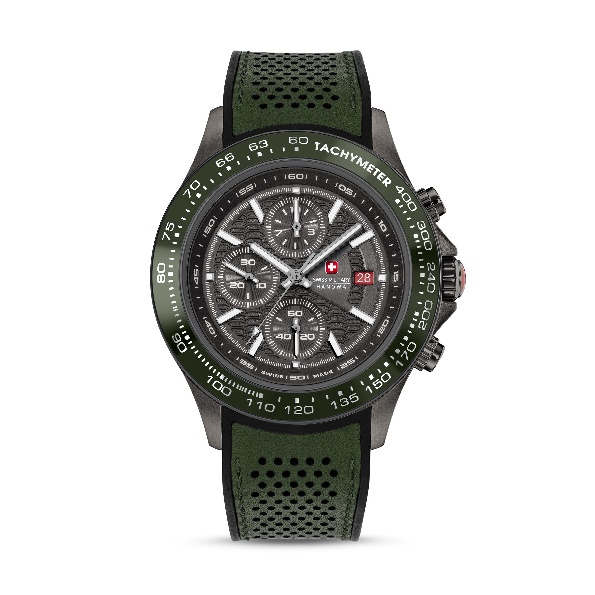 Swiss Military Hanowa Chronograph Watchman SMWGO0003441, Quarzuhr, Armbanduhr, Herrenuhr, Swiss Made, Silikonarmband, analog
