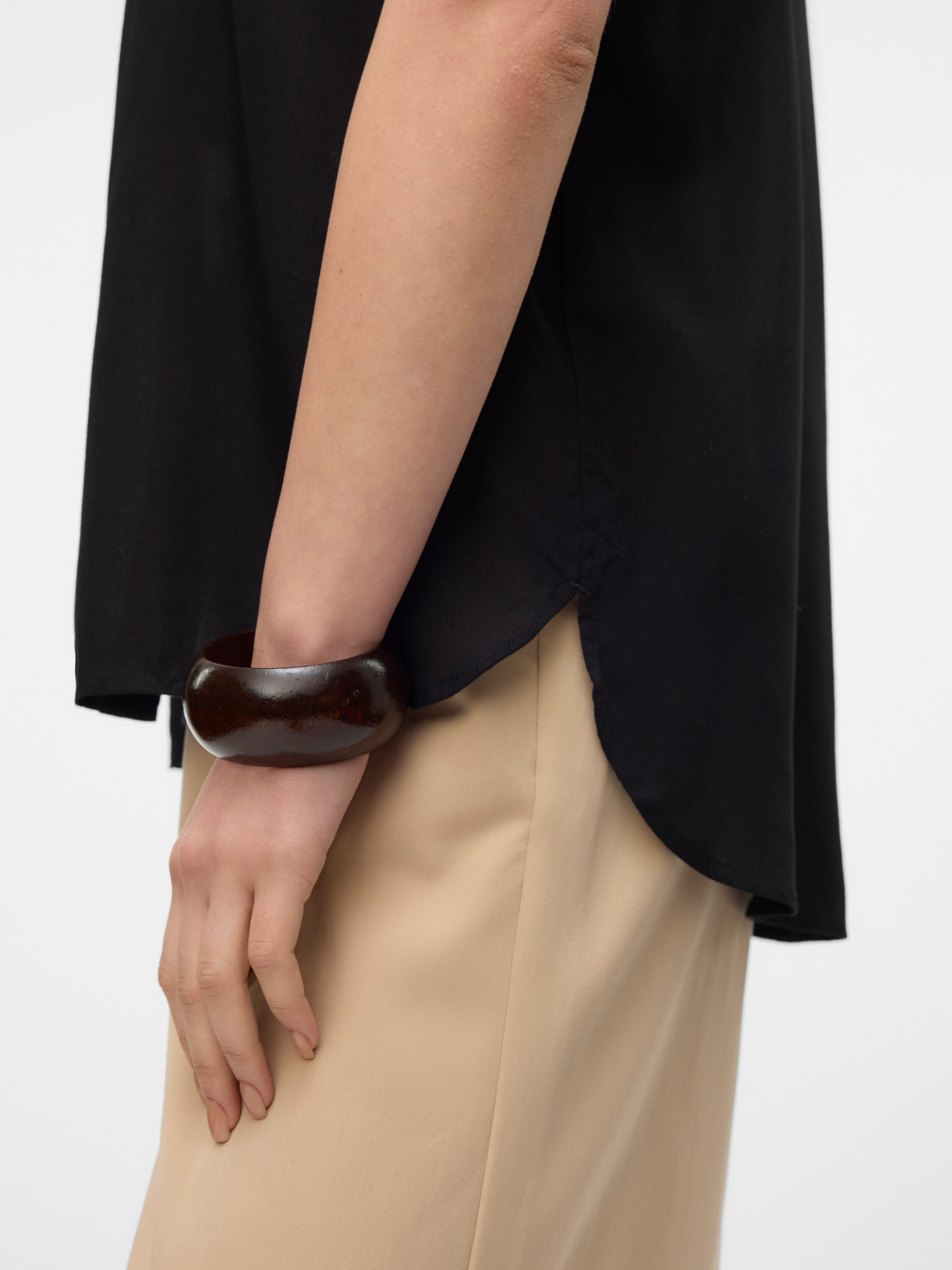 Vero Moda Kurzarmbluse VMBUMPY S/S SHIRT WVN GA NOOS Viskose, regular fit