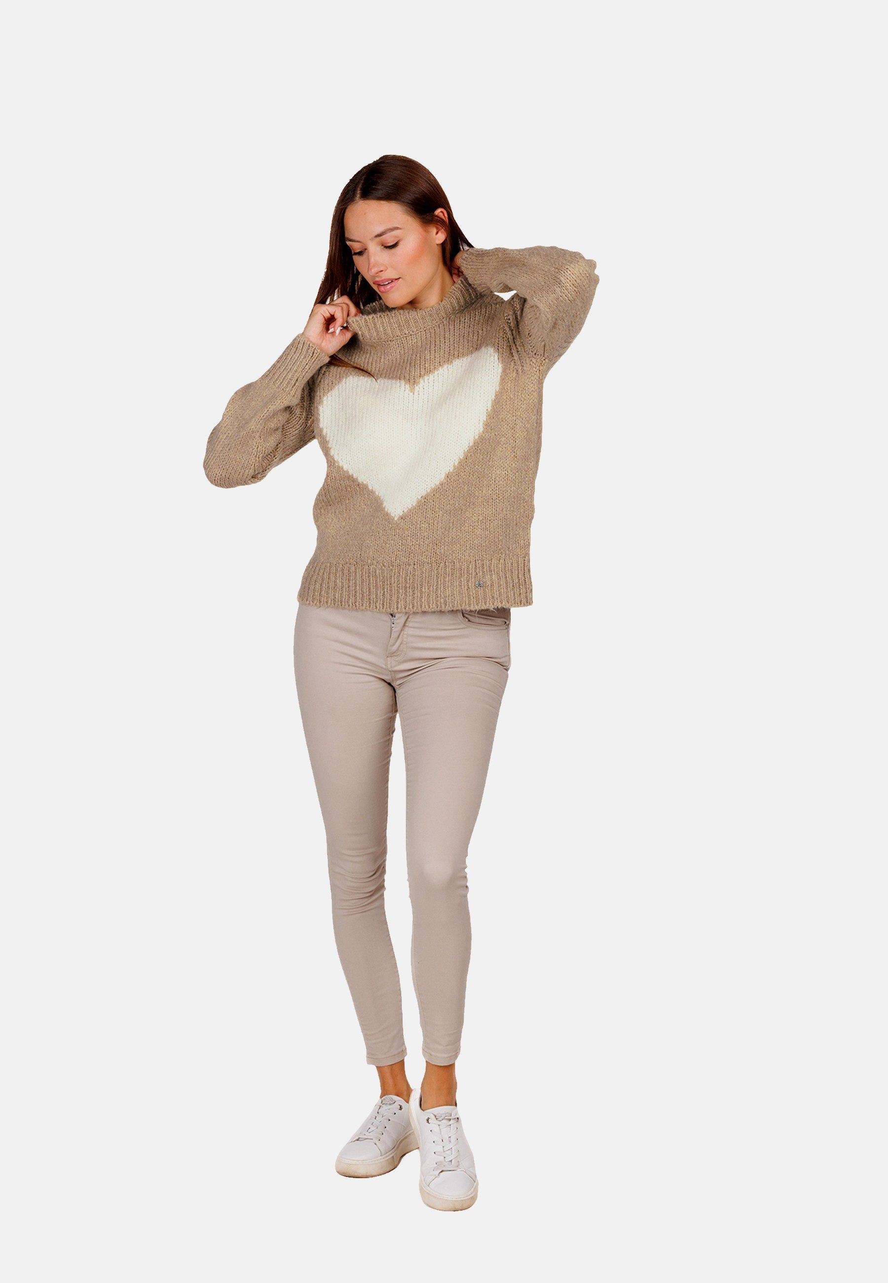 Key Largo Strickpullover Pullover FEELING Strickpullover Steh-Kragen (1-tlg)