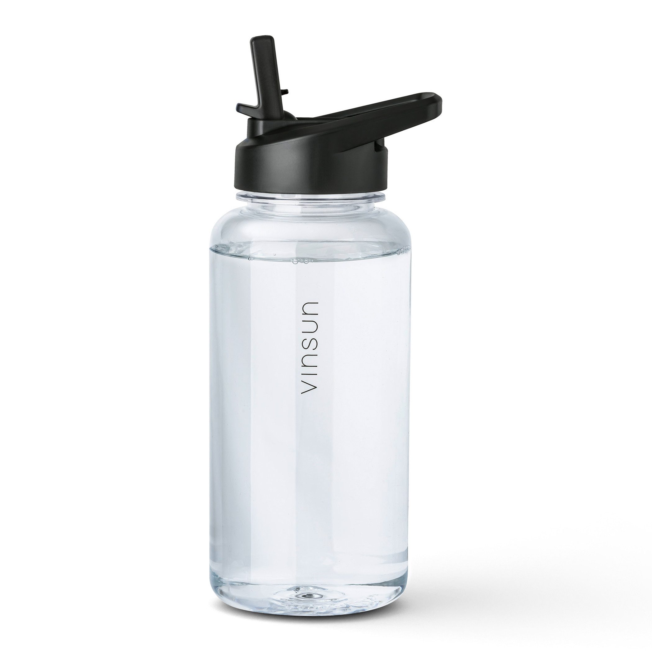 Vinsun Trinkflasche Sportflasche mit Strohhalm 1L - Wasserflasche Tritan auslaufsicher, BPA frei, Bruchsicher, geruchs- & geschmacksneutral, geringes Gewicht
