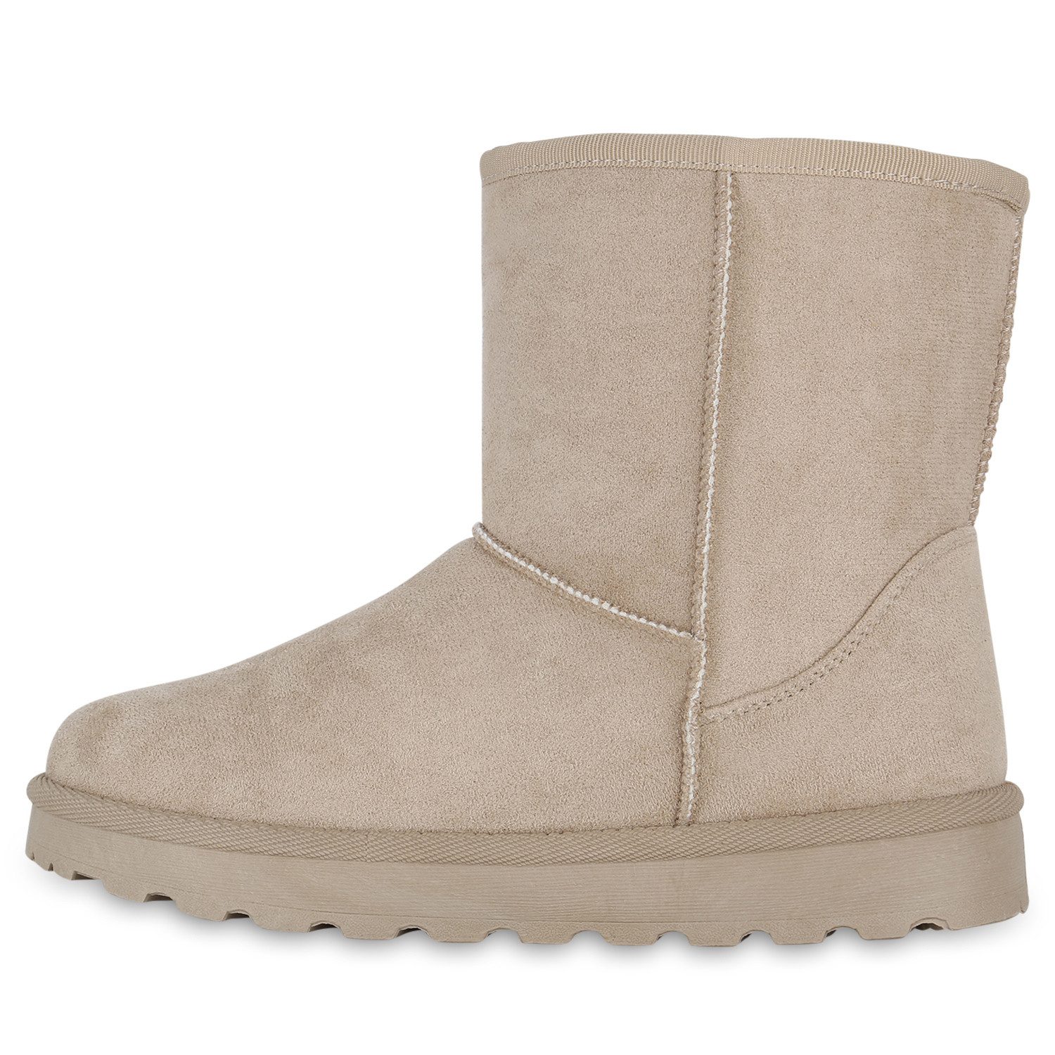 VAN HILL 841490 Winterstiefelette Damen Warm Gefütterte Winter Boots Stiefeletten Bequeme