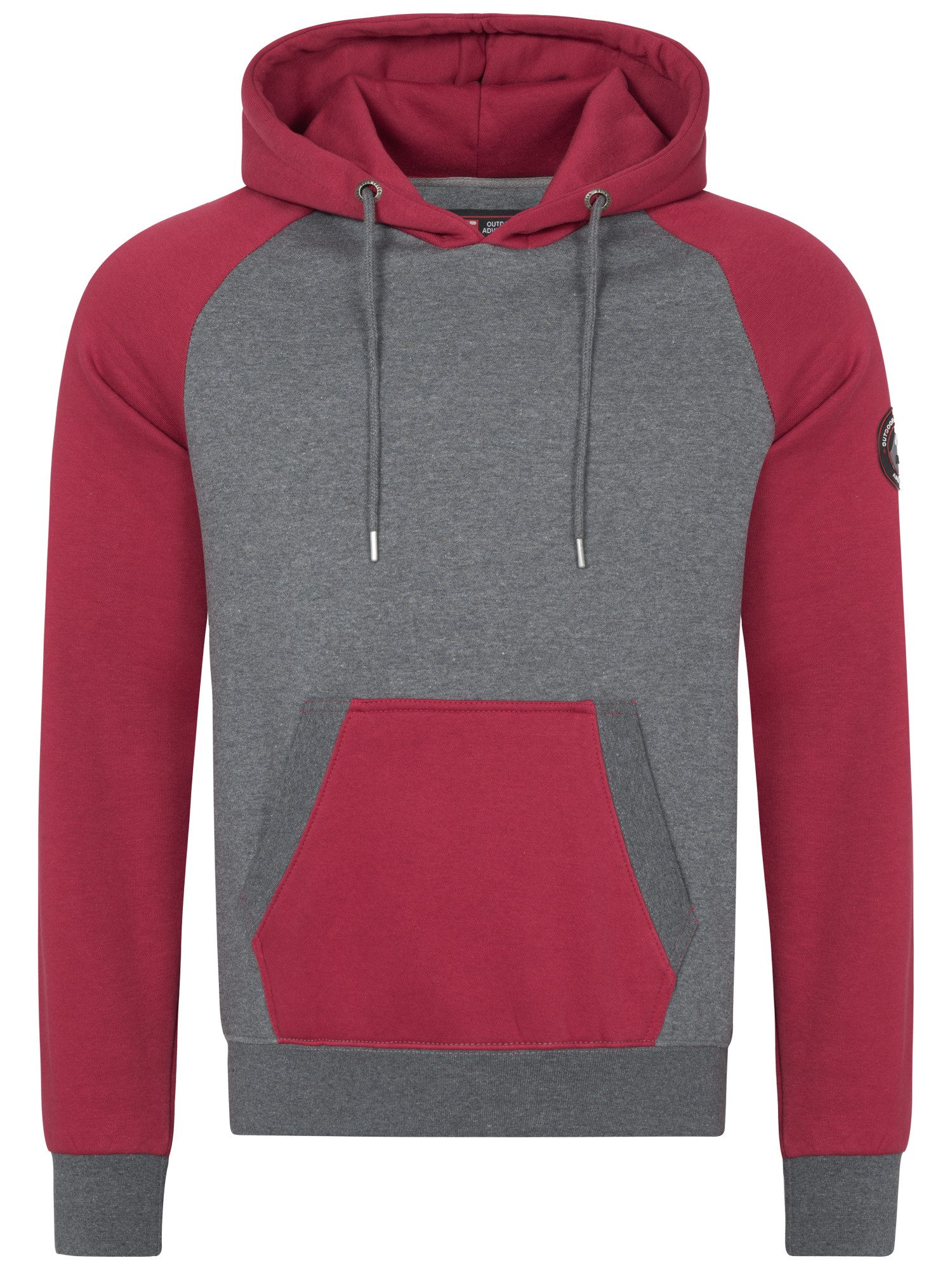 Rock Creek Kapuzenpullover Rock Creek Hoodie Herren Sweatshirt Kängurutasche H-409 Melange Optik