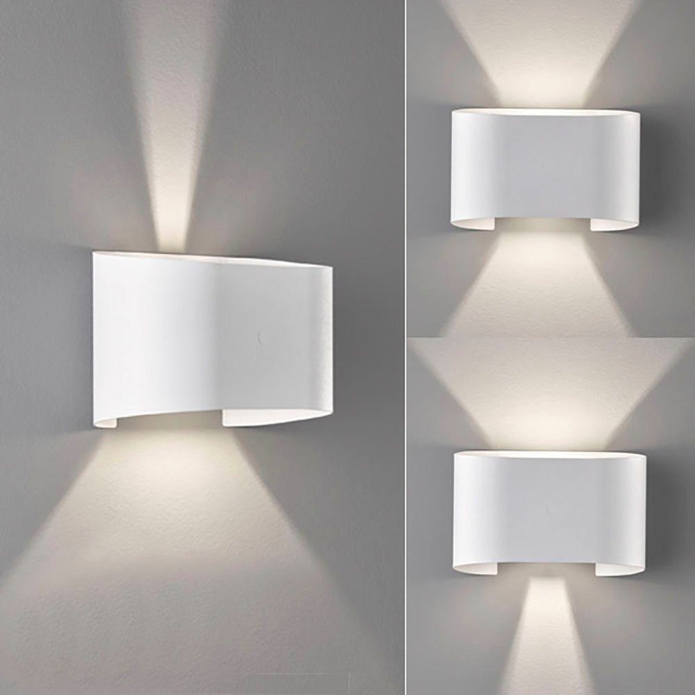 FISCHER & HONSEL LED Wandleuchte Wall, Ein-/Ausschalter, LED fest  integriert, Warmweiß, Farbausführung: Weiß