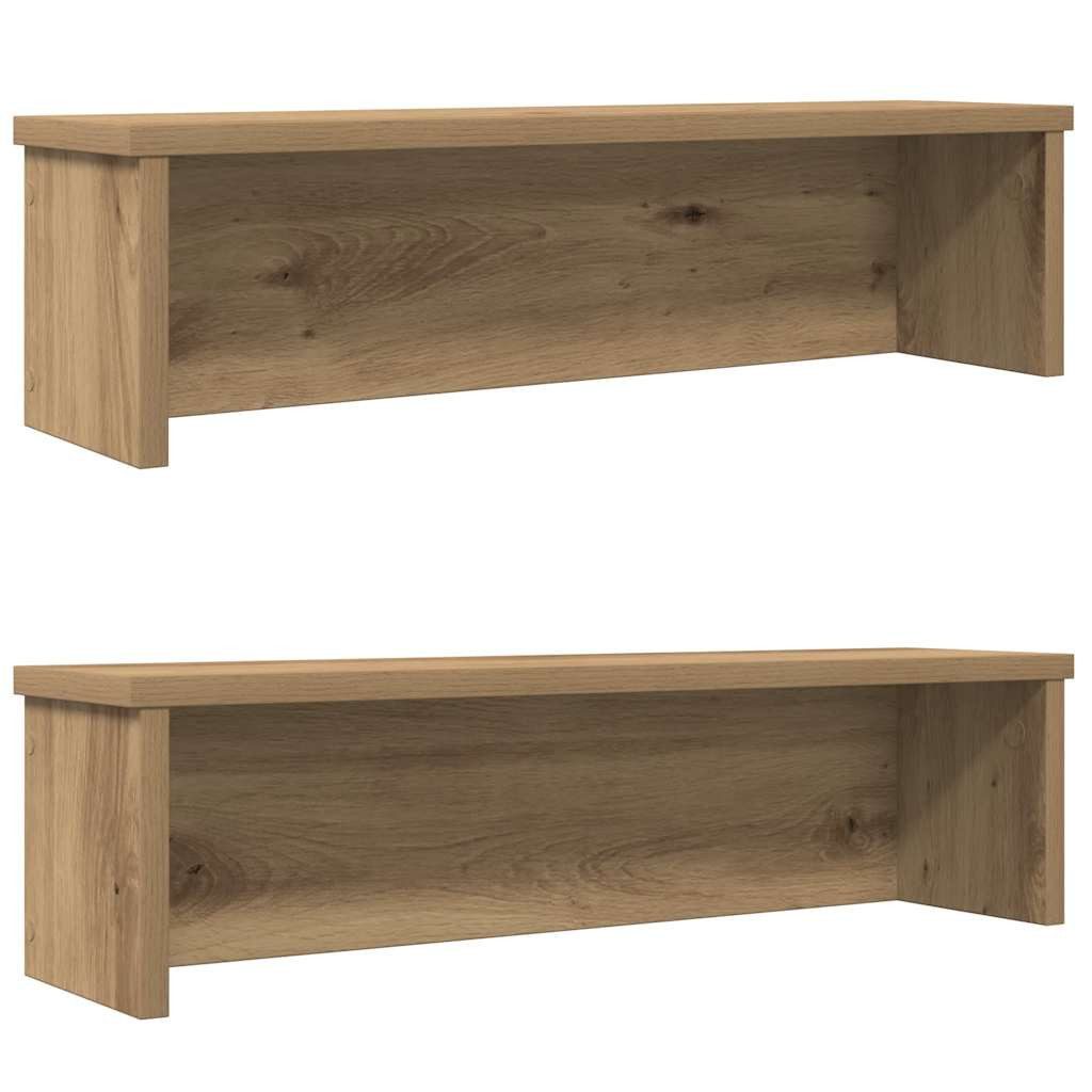 vidaXL Küchenregal Küchenregale Stapelbar 2 Stk. Artisan-Eiche 60x15x16 cm, 2-tlg.