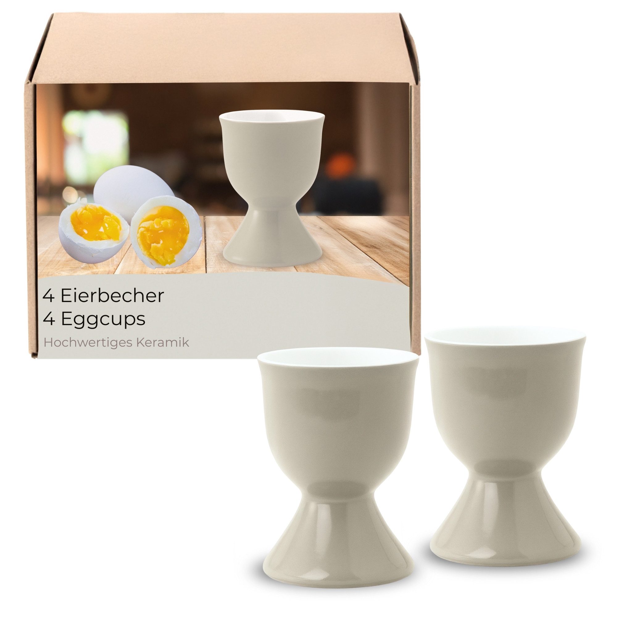 matches21 HOME & HOBBY Eierbecher, (4-tlg), Spülmaschinenfeste Eierhalter für Frühstückstisch