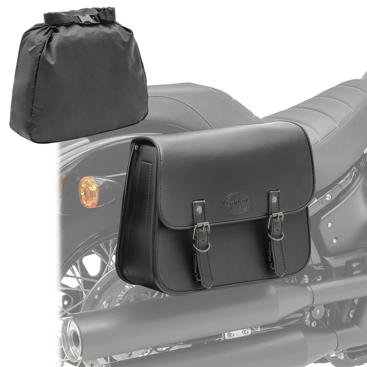 Craftride Satteltasche Satteltasche Laredo 20L rechts für Chopper / Custombike Custom Seitent