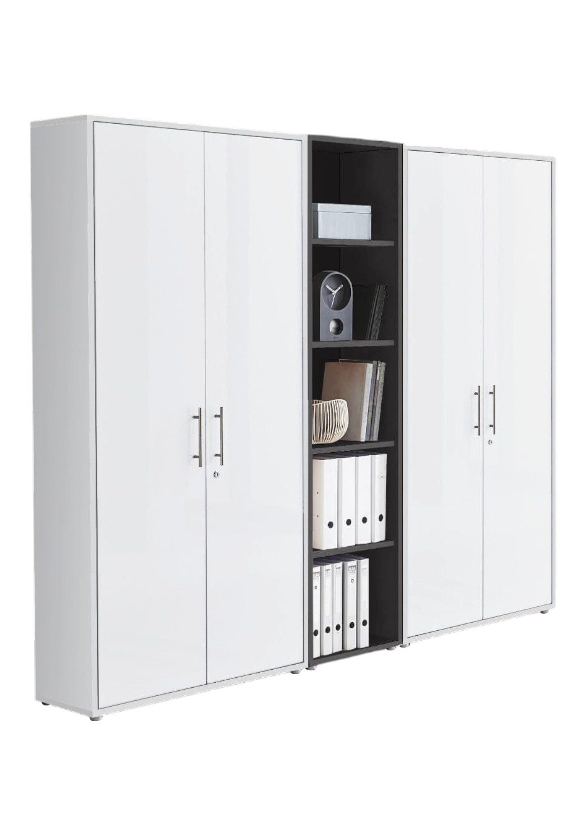 moebel-dich-auf Aktenschrank TABOR 10 (Büroschrank Mehrzweckschrank ideal für DIN A4 Ordner, abschließbar, Metallgriffe) Made in Germany