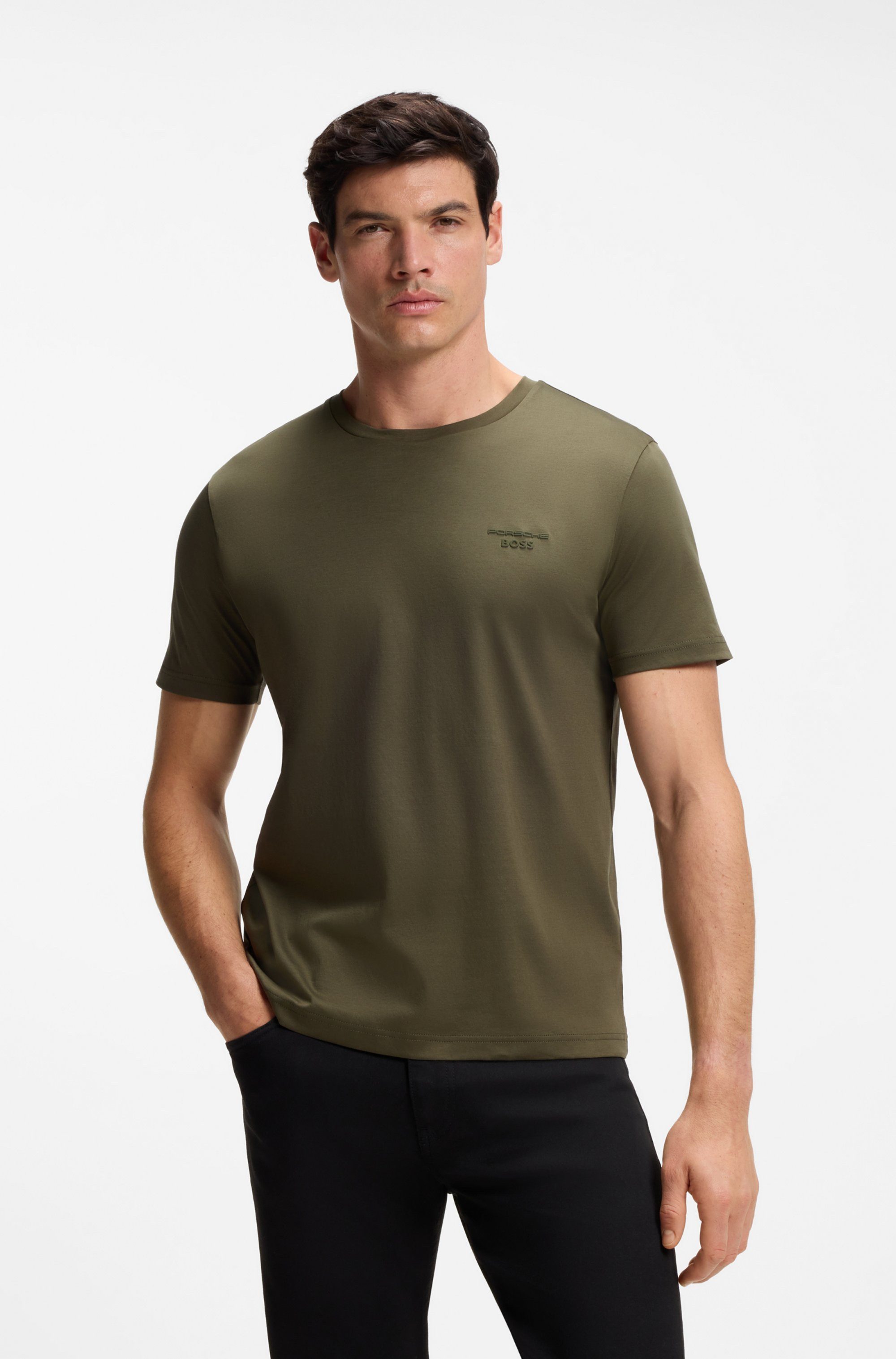 BOSS GREEN T-Shirt Porsche Spirit 70 Capsule Collection Premium Herrenmode Limited