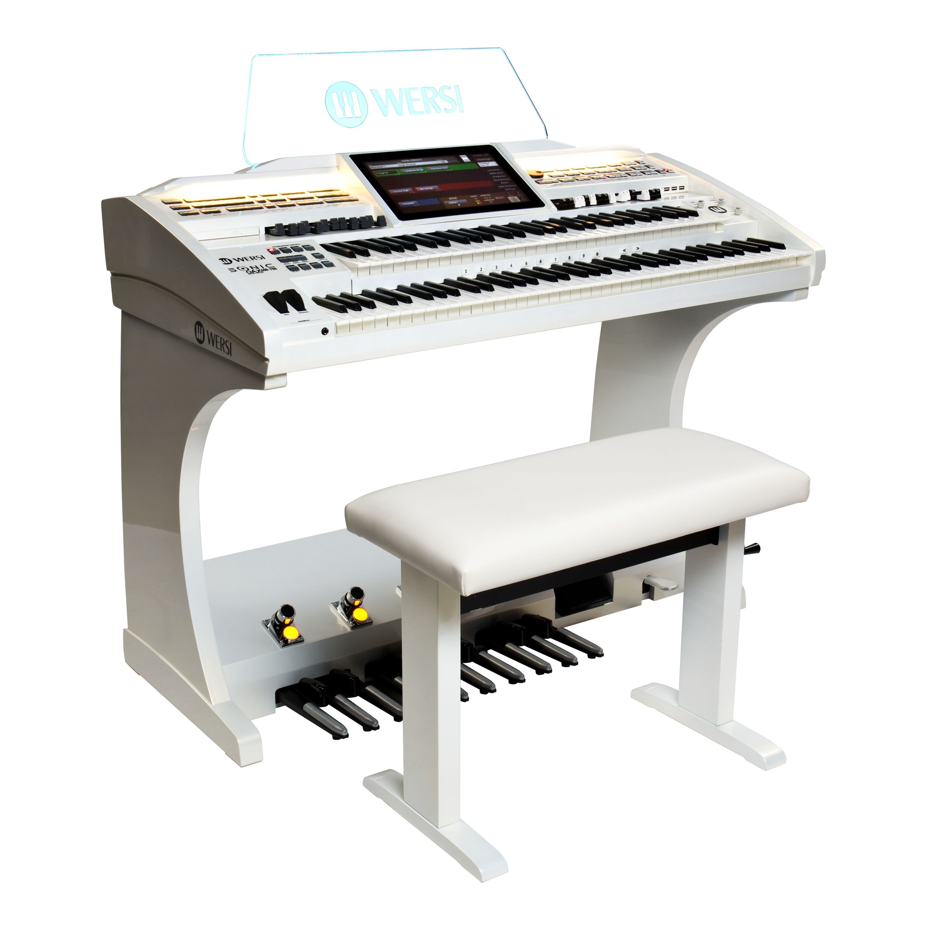 Wersi Digitalpiano, SONIC Orgel OAX600 Perlmutt Weiss inkl. Sitzbank - Elektronische  Orgel