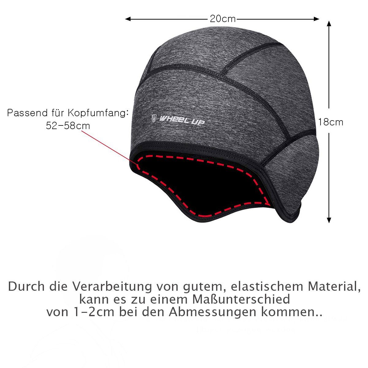 winddicht Unisex Unterhelmmütze MidGard und atmungsaktiv Warme Helm-Unterziehmütze Fleece