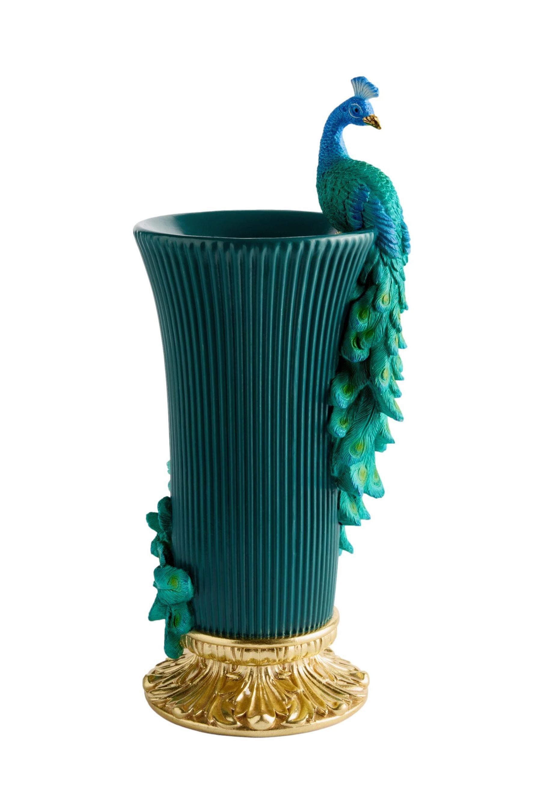 Next Dekovase Statement-Vase, Pfau