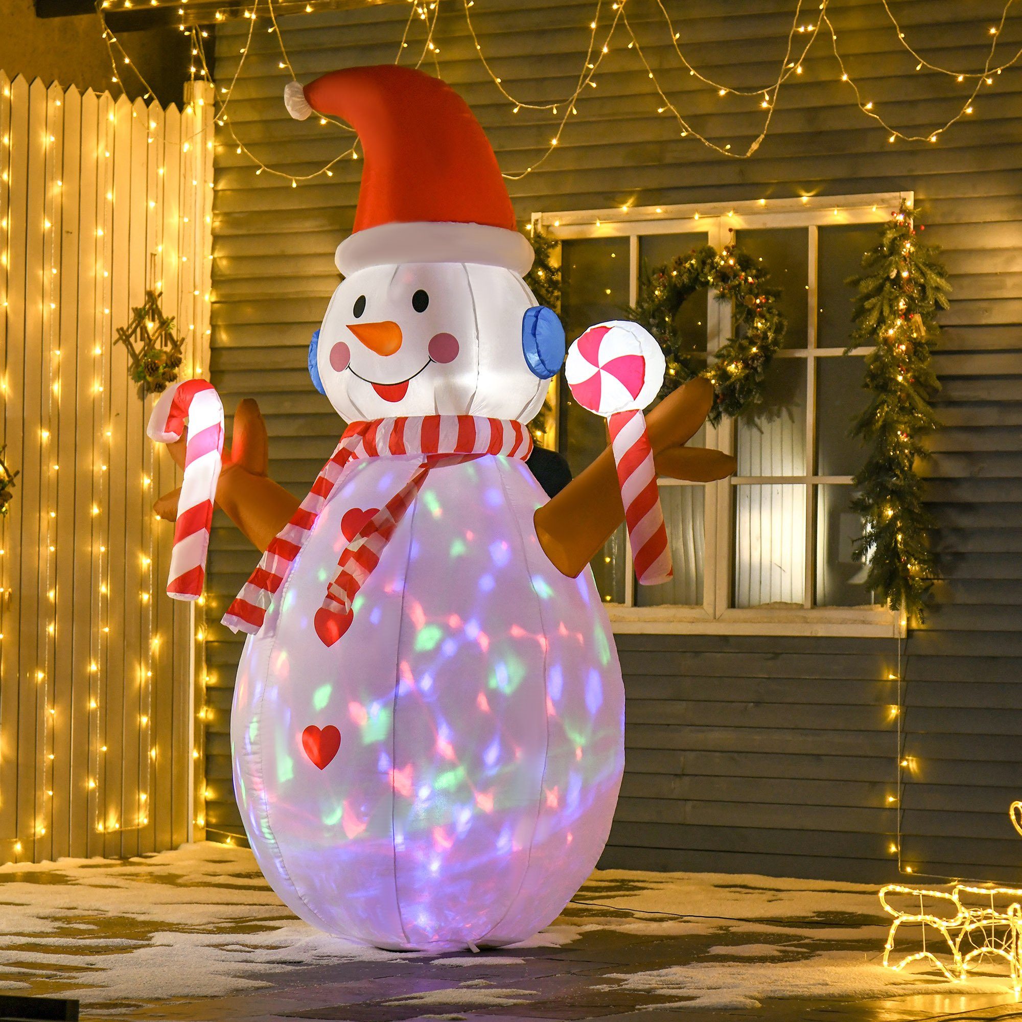 HOMCOM Weihnachtsfigur Weihnachtsdeko
