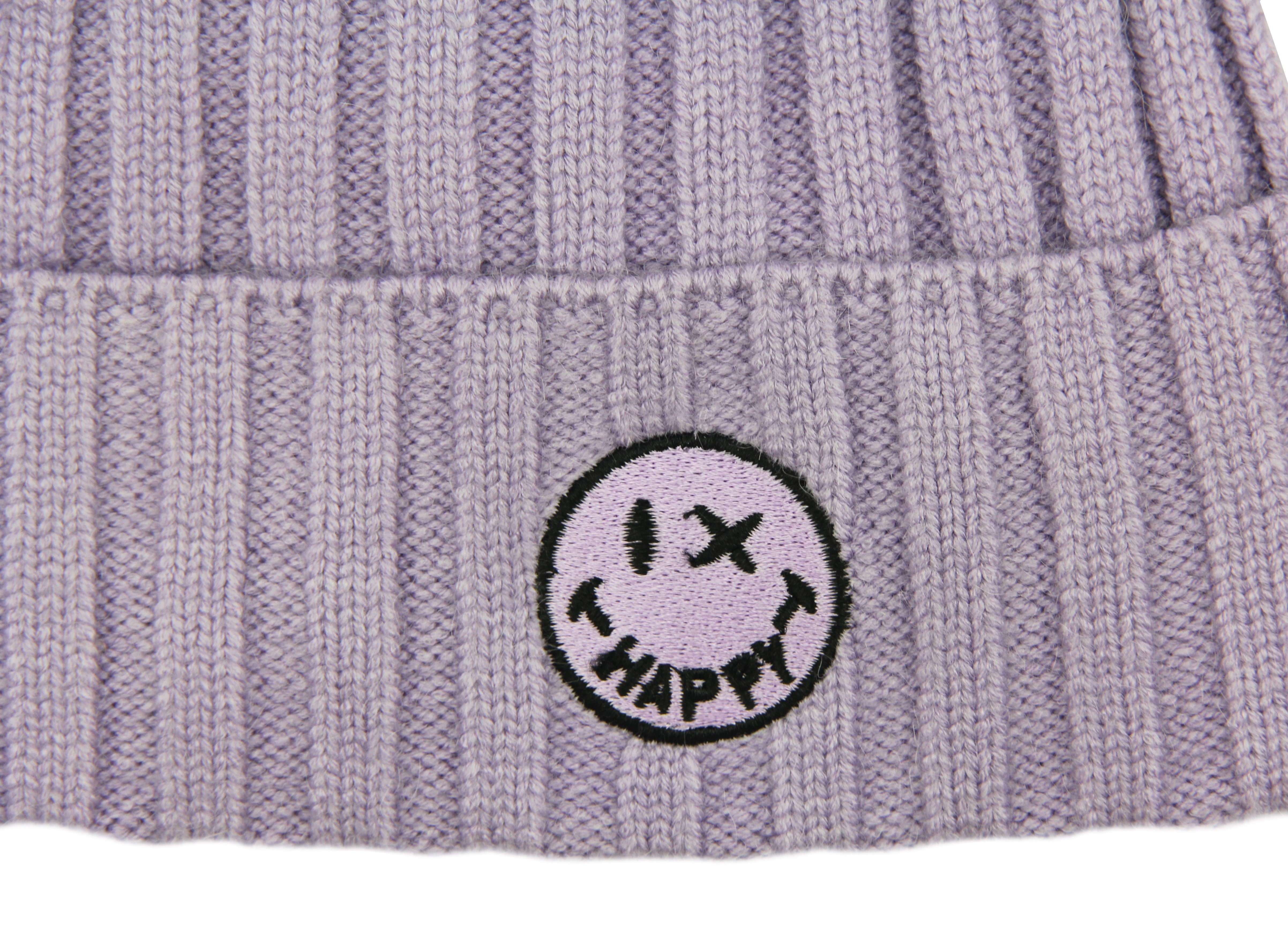 Strickmütze Innenfutter, M2022SM One-Size Frentree Beanie warmem mit Strickmütze Violett gefüttert