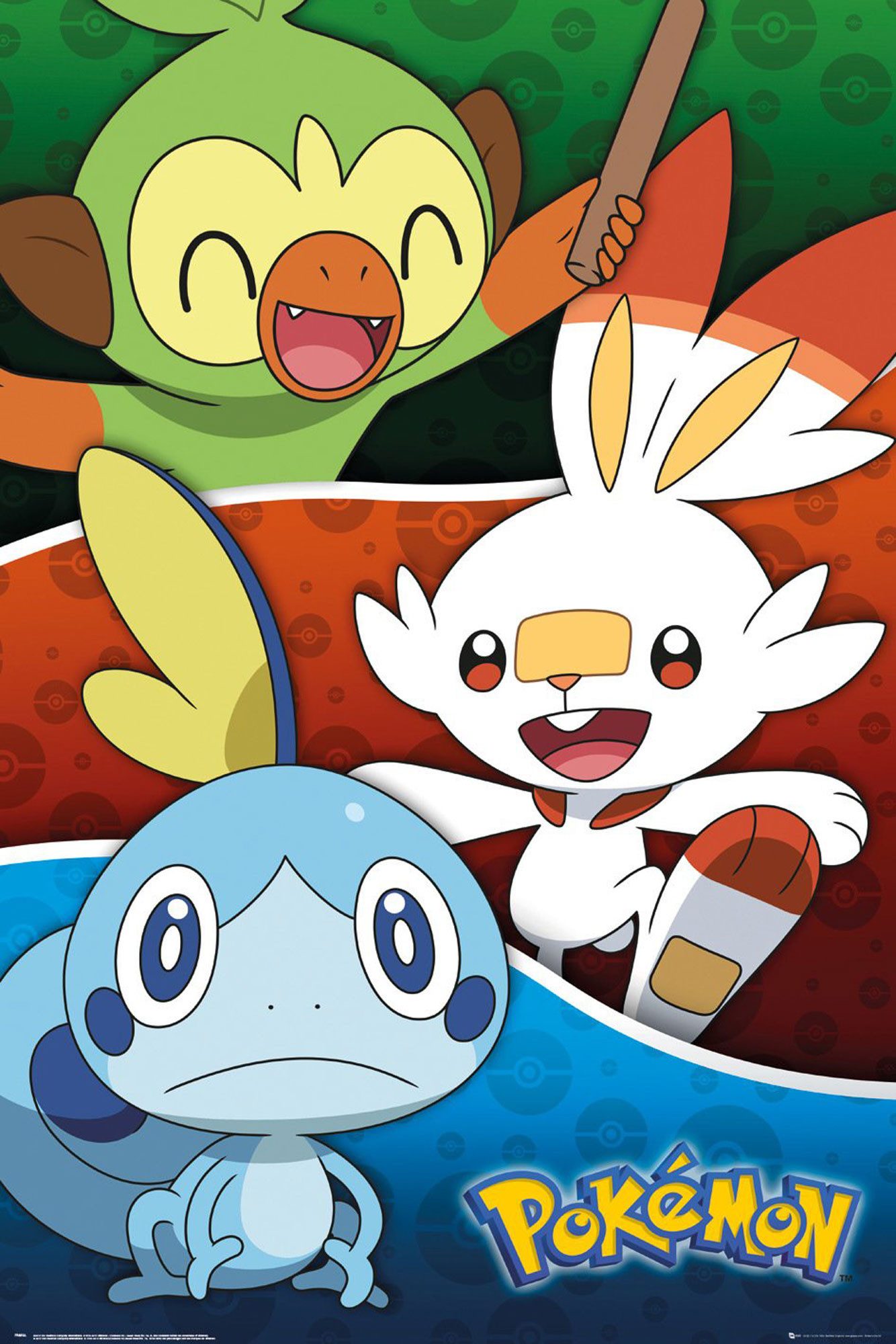Poster Pokemon - Pokémon - Poster - Galar Starters