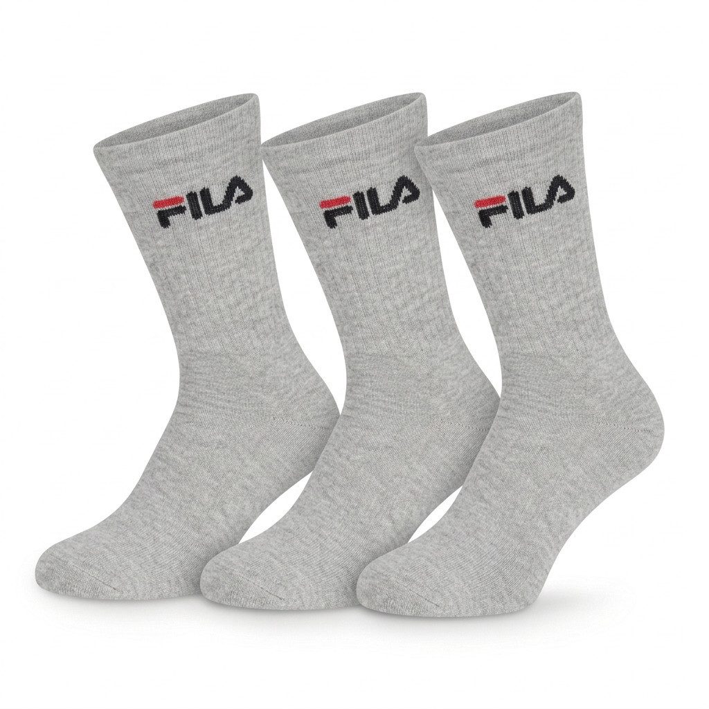 Fila Tennissocken UNISEX CREW TENNIS FULL TERRY SOCKS (3-Paar) mit verstärkten Belastungszonen