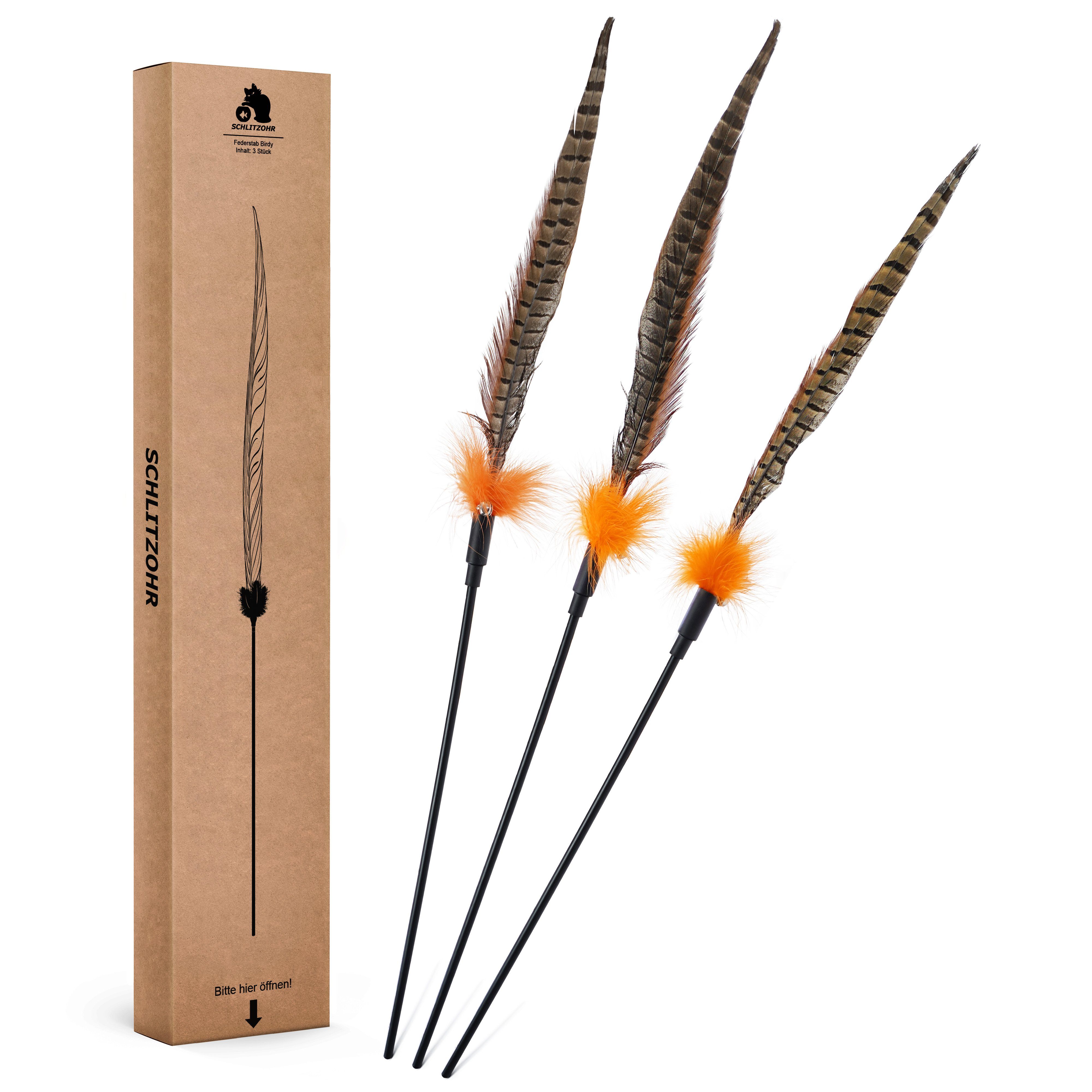 SCHLITZOHR Katzenangel Federstäbe Birdy (3 Stück), Federstab, Federwedel, K günstig online kaufen