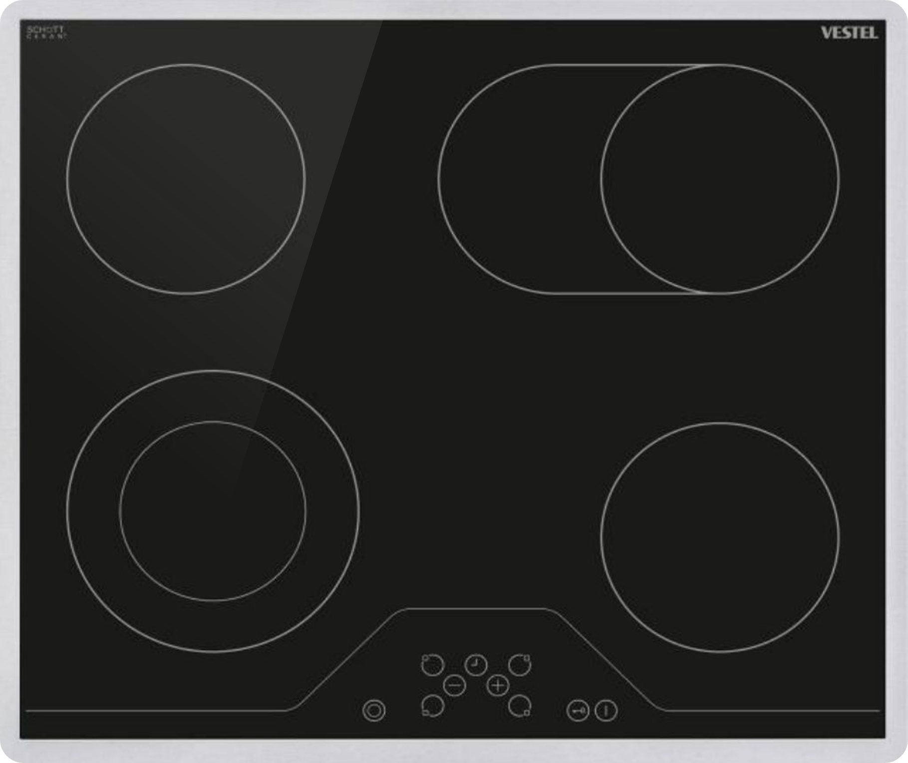 VESTEL Elektro-Kochfeld von SCHOTT CERAN® VEA24056