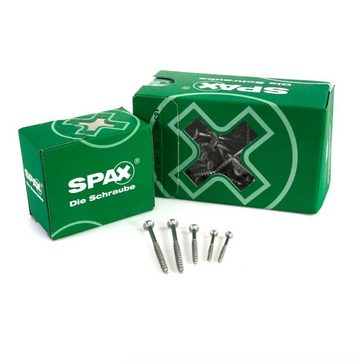 SPAX Schraube SPAX Universalschraube 4,5 x 40 mm 500 Stk. TORX T-STAR plus T20 WIROX Senkkopf Teilgewinde 4Cut-Spitze 0191010450405