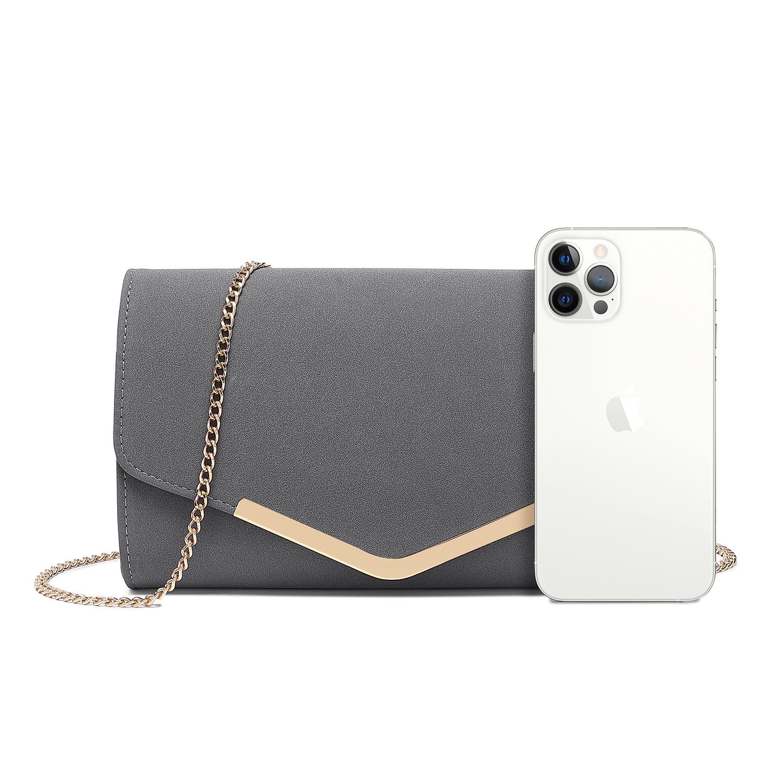 Miss Lulu Abendtasche Clutch Damen Elegant Kettentasche Hochzeit Umhängetasche Handtasche