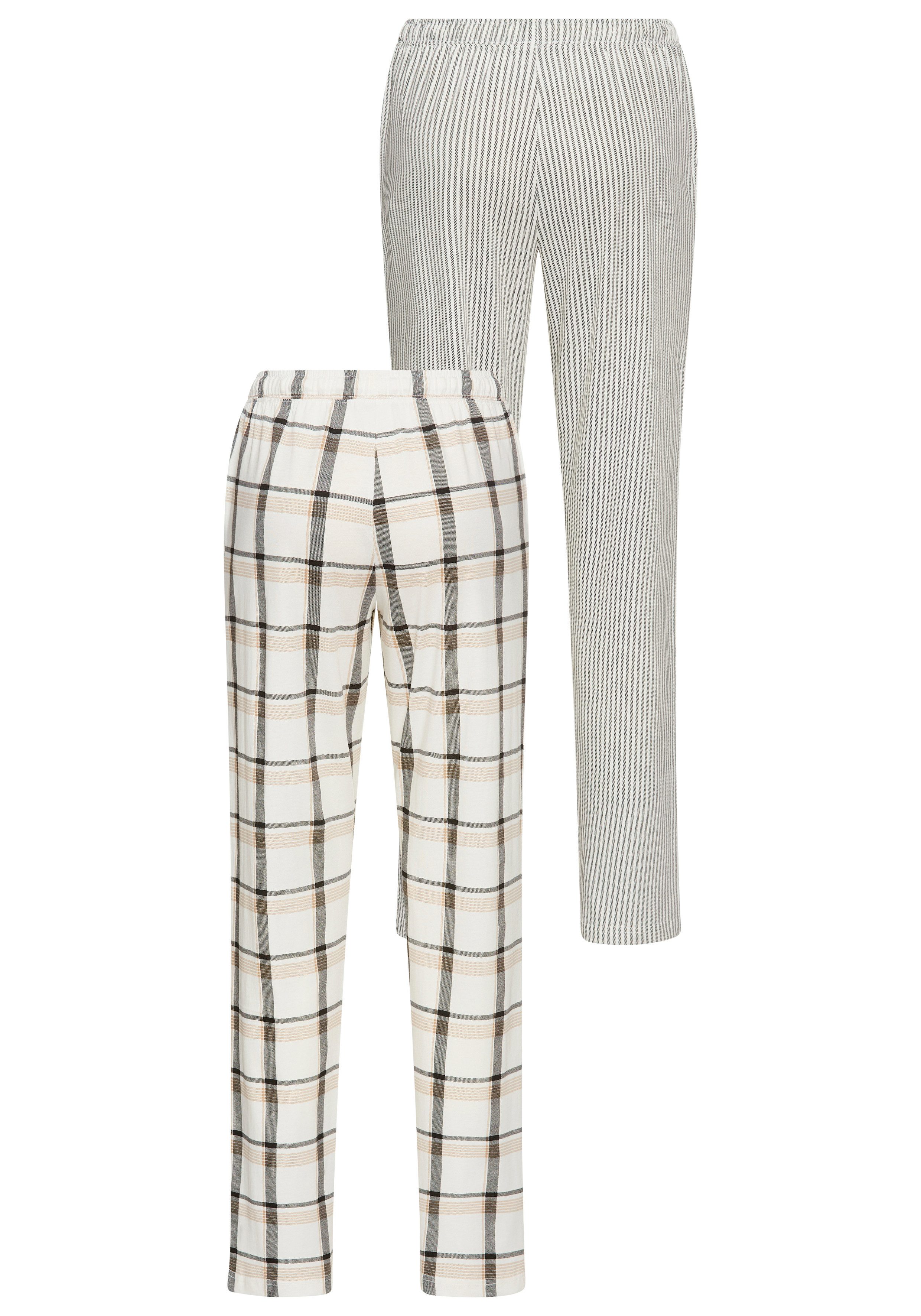 Vivance Dreams Pyjamahose (Packung, 2-tlg) mit Streifen oder Karos günstig online kaufen
