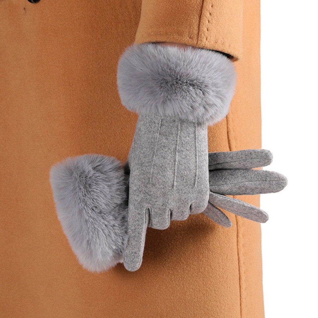 nsihing Thermohandschuhe Damen Winterhandschuhe, Warme Handschuhe aus Kaschmirimitat Gefüttert & Winddicht, Touchscreen Handschuhe für Outdoor & Fahrrad