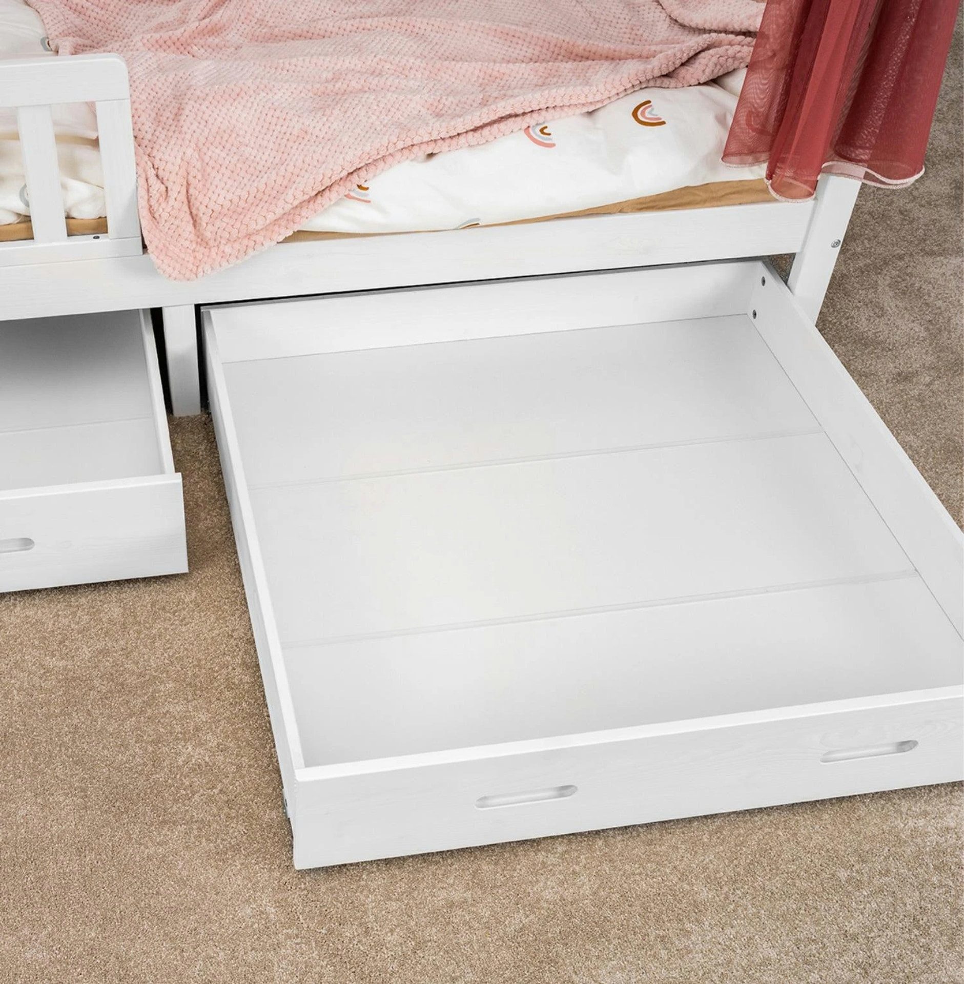 Alavya Home® Bettschubkasten Alavya Home Schubkasten Set, 2 St.I 2er-Set Schublade aus massiver Kie (2 St., 2er-Set) – Bild 4 von 4