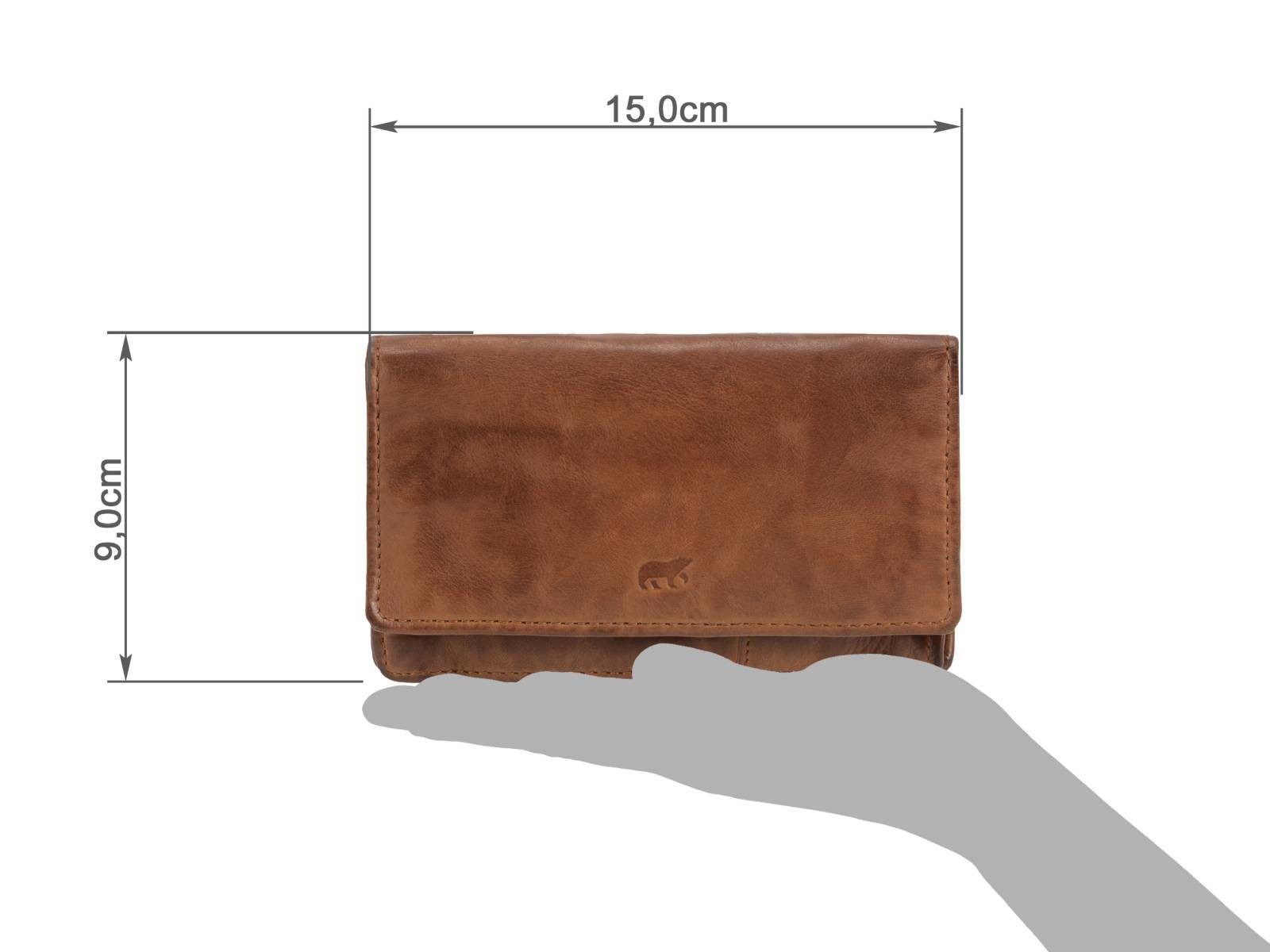 Bear Design Geldbörse "Emma" knautschiges Leder Geldbeutel Damen mit RFID S günstig online kaufen