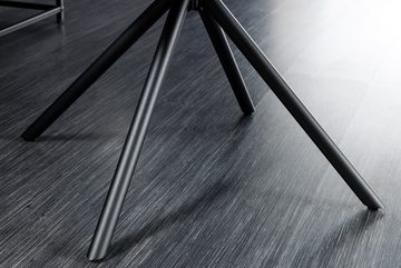 riess-ambiente Polsterstuhl VERONA grau / schwarz (Einzelartikel, 1 St), Esszimmer · Stoff · Metall · mit Armlehne · 180° drehbar · Design