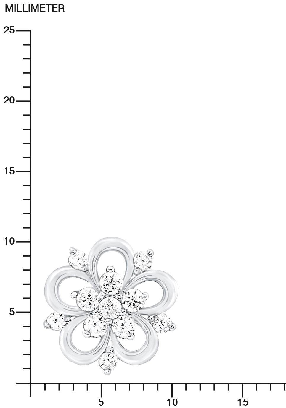 Amor Paar Ohrstecker Schmuck Geschenk Ohrschmuck Blume, Glitzerohrstecker Silber 925, mit Zirkonia (synth)
