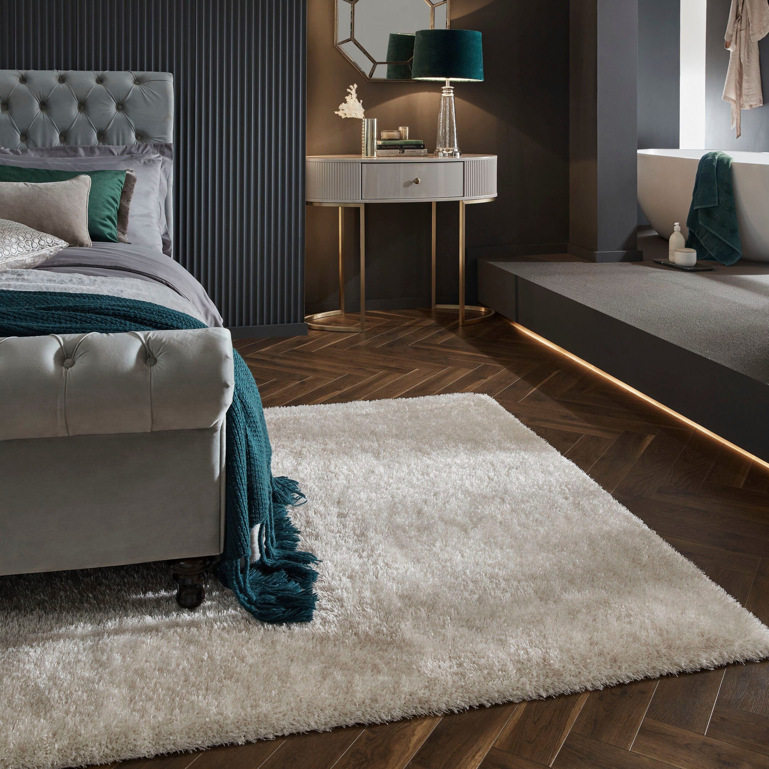 FLAIR RUGS Hochflor-Teppich Velvet, rechteckig, Höhe: günstig online kaufen