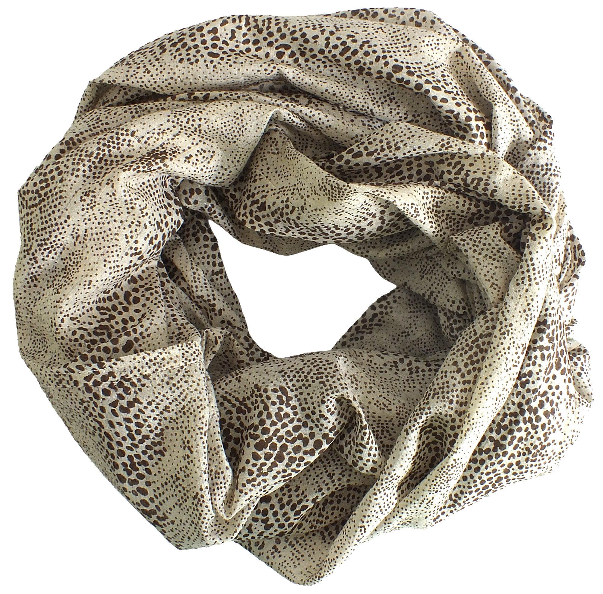 Tamaris Tamaris Scarf, (1-St. 1-teilig), Damen Loop-Schal Baumwolle Reptil-Look