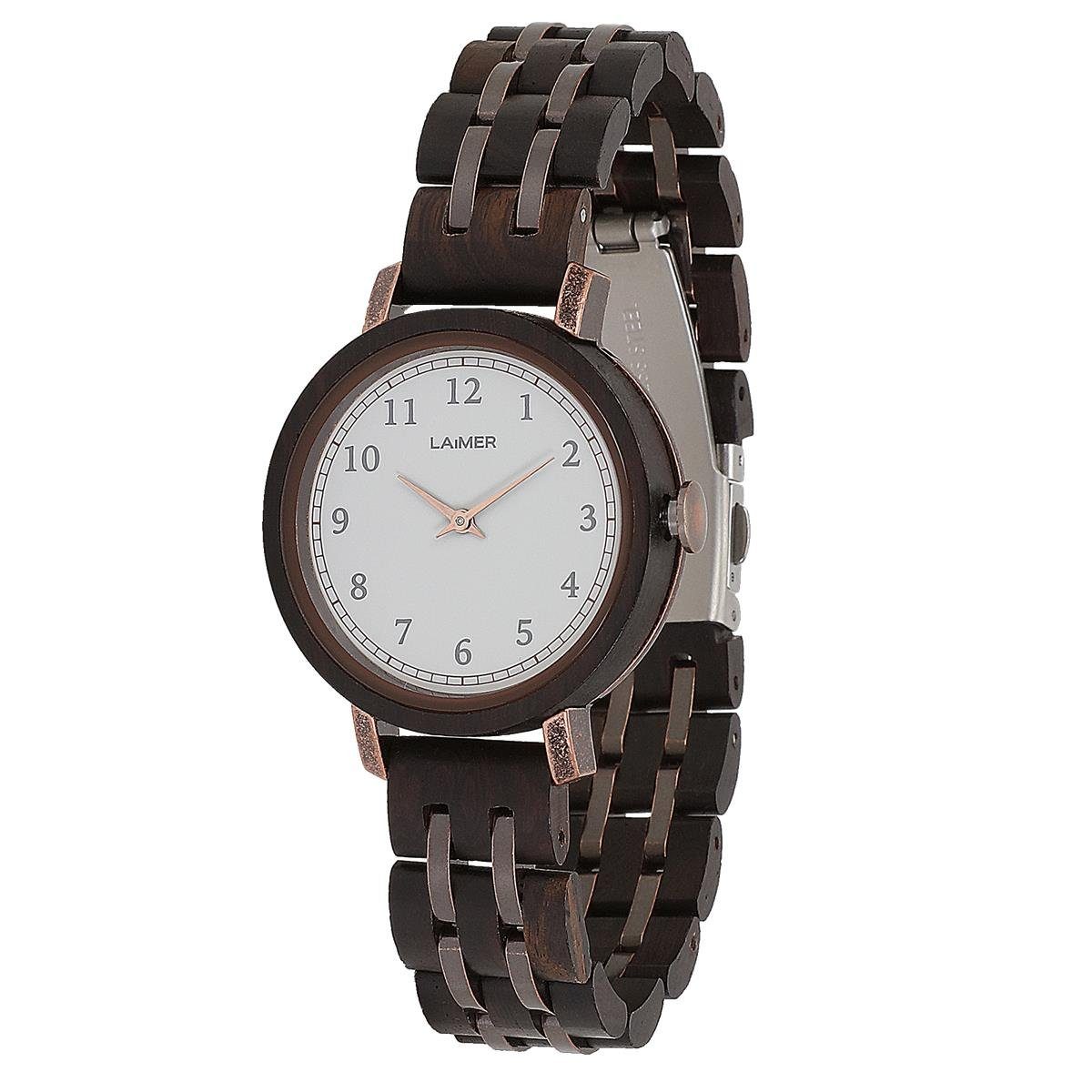 LAiMER Quarzuhr LAiMER Damen Uhr 0090 Emma Sandelholz Vegan Bronze beschichtet, (1-tlg)