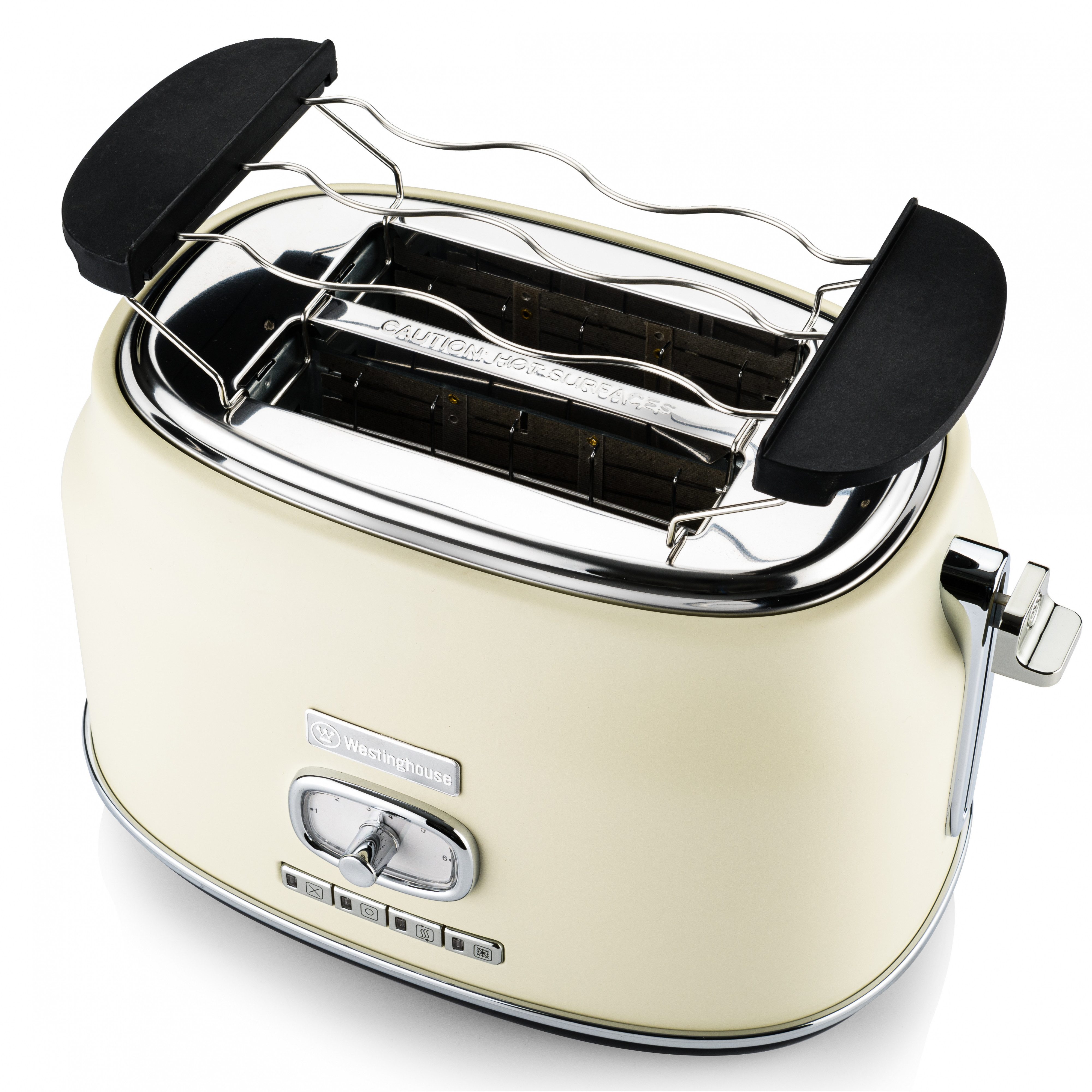 Westinghouse Toaster WKTTB857, Krümmelschublade 6 Stufen, 2 kurze Schlitze, für 2 Scheiben, 815 W, Auftau-, Aufwärm-Funktion, Überhitzungsschutz