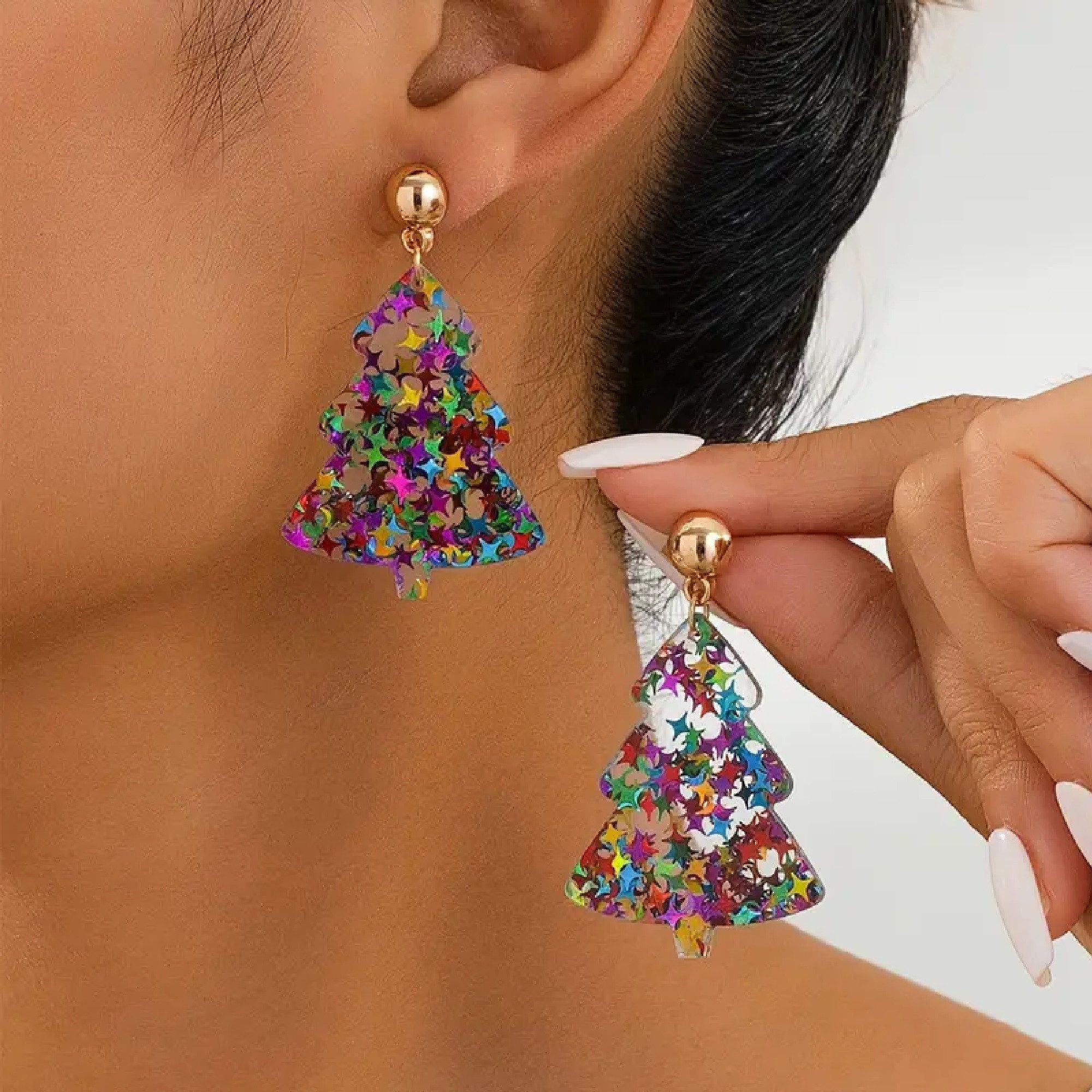 Adelia´s Paar Ohrhänger Weihnachtsschmuck Ohrringe Ohrhänger Weihnachtsbaum günstig online kaufen